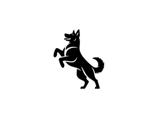  Dog Silhouette clip art line art vector black color silhouette and white background.