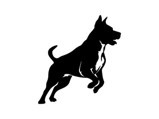  Dog Silhouette clip art line art vector black color silhouette and white background.