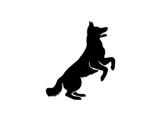  Dog Silhouette clip art line art vector black color silhouette and white background.