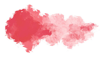 Pink or red watercolor background. Artistic hand drawn. Isolated on white background.