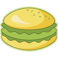Matcha Macaron Sticker