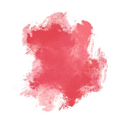 Pink or red watercolor background. Artistic hand drawn. Isolated on white background.