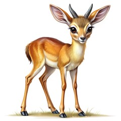 Fototapeta premium Baby antelope illustration isolated on white background