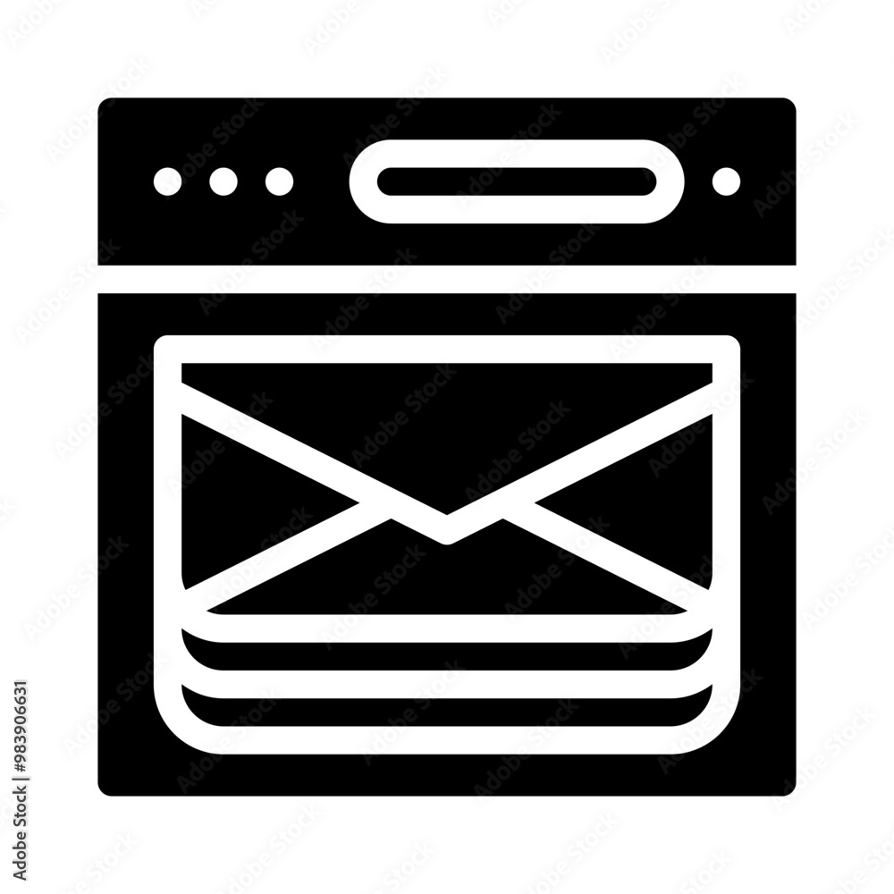 Poster webmail glyph icon