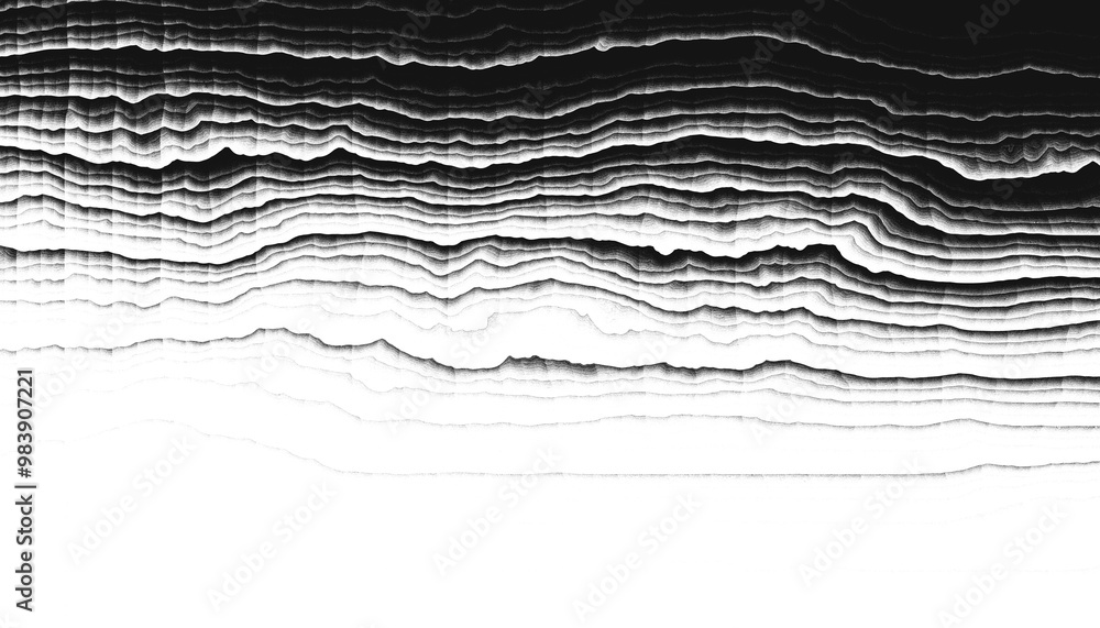 Aufkleber Modern abstract overlay transparent background texture with layers of black and gray transparent material in grunge lines in random geometric