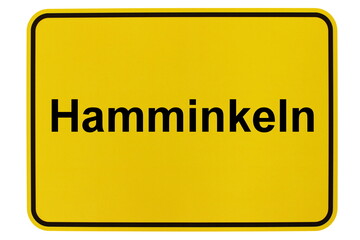 Illustration eines Ortsschildes der Stadt Hamminkeln in Nordrhein-Westfalen