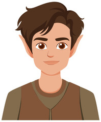 Friendly Elf Character Illustration