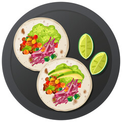 Delicious Mexican Tacos with Lime