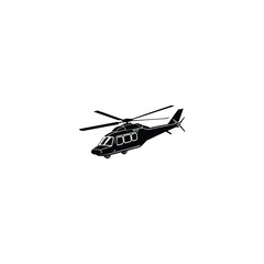 helicopter isolated on white