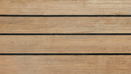 Teak Wood Floor Texture on Cruise Ship Deck – Top View