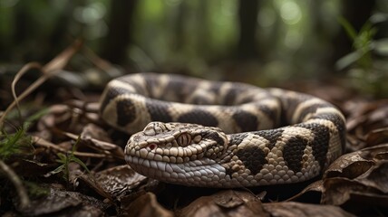 Fototapeta premium Realistic close up shot of deadly snakes ,poisonous snake ,viper snake ,cobra ,black mamba ,Ai gen