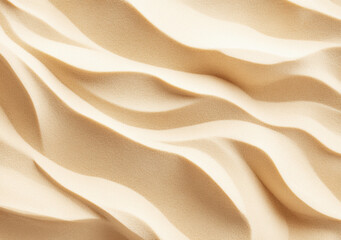 Obraz premium Aerial view of wind creating smooth wavy patterns on sand dune background