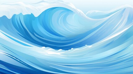 Blue river ocean wave layer vector background illustration