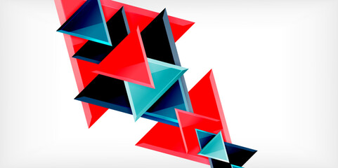 Naklejka premium Abstract background - glossy triangles. Vector Illustration For Wallpaper, Banner, Background, Card, Book Illustration, landing page