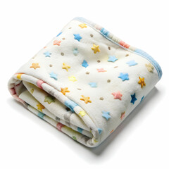 baby soft blanket on white background