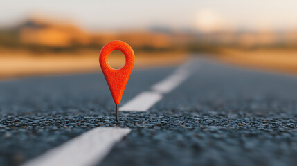 A path leading into the horizon with markers indicating progress in key business milestones roadmap, business milestones, horizon