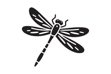 Dragonfly vector art silhouette illustration