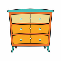 Dressers on White Background Vector Illustration | SVG Design | Cut Files for Cricut & Silhouette