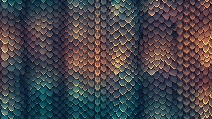 Snakeskin, texture pattern of reptile skin, snake, crocodile, alligator, dinosaur, tail. Beautiful seamless pattern color gradient. Vibrant seamless pattern of reptile skin texture featuring intricate
