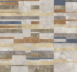 Geometric seamless decor made of wood, marble, concrete, cement and stone. Parquet