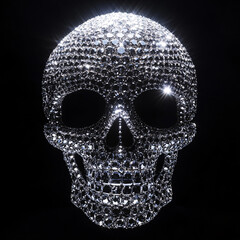 Fototapeta premium Human skull, Day of the Dead, Scary grunge skull