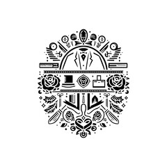 Fototapeta premium premium male fashion house logo design. vintage editable logo illustration.
