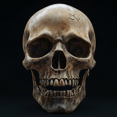 Human skull, Day of the Dead, Scary grunge skull