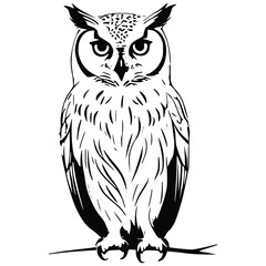  Owl vector Silhouette