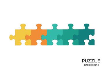 Puzzle pieces infographic vector set. Puzzle jigsaw on white background. Set of puzzle pieces. Vector illustration
