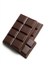 Chocolate bar on a white background 