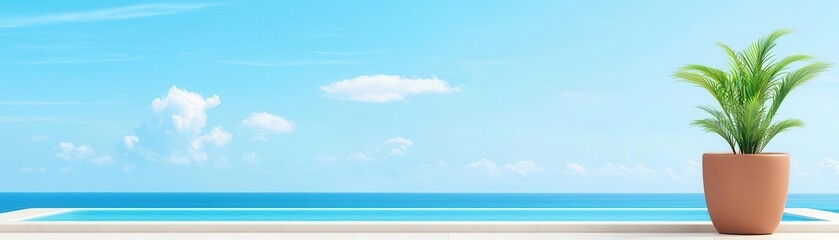 Obraz premium A luxury hotel with a private pool attached to a presidential suite, offering unparalleled exclusivity and privacy, private suite pool luxury hotel, exclusive pool experience