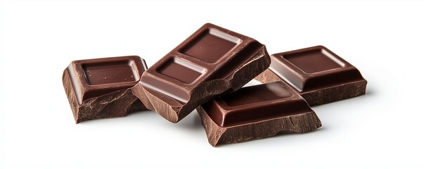 Chocolate bar on a white background 