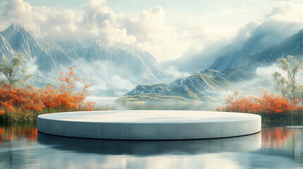 Minimalist product podium