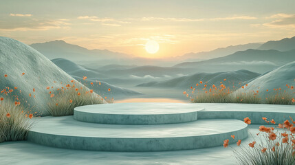 Minimalist product podium