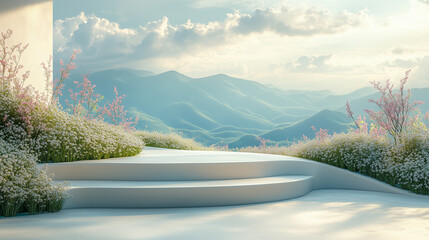 Minimalist product podium