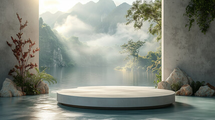 Minimalist product podium