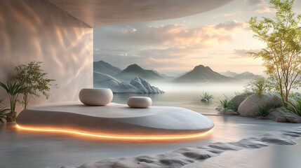 Minimalist product podium