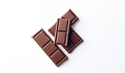 Fototapeta premium Chocolate bar on a white background 