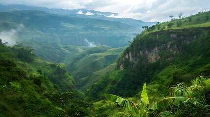 Obraz premium The endless valley is a fantastic physical feature that surprise with its spectacular diversity of vegetation