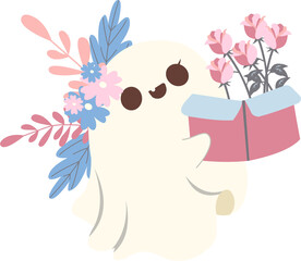 Floral Cute Ghost