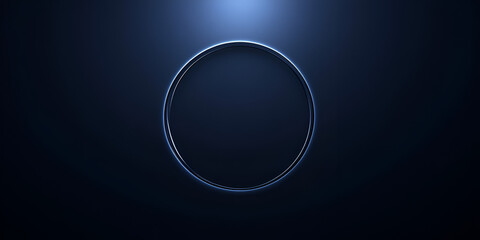 Frame on black background.
Dark blue background with glowing circle 3d render.