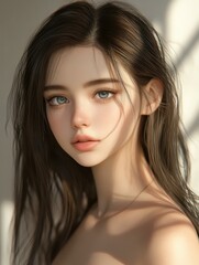 Obraz premium Discover a charming girl avatar wallpaper that enhances your device with intricate details and vibrant colors.