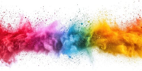 Fototapeta premium Generate an image capturing the dynamic moment of colorful powder exploding in the air
