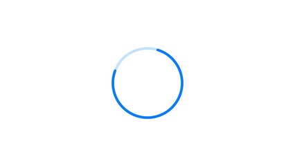 circle icon royal blue color 4k illustration. circle loading white background 4k illustration.