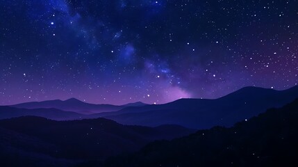 Beautiful Blue Skies with Nature, Moon ,Cloud ,Beach scenery, Tree, night -Anime concept Background