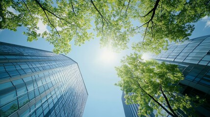 Verdant Skyscrapers: A Tranquil Urban Oasis