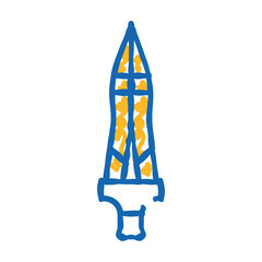 spear of longinus doodle icon sketch vector. spear of longinus sign. isolated symbol illustration