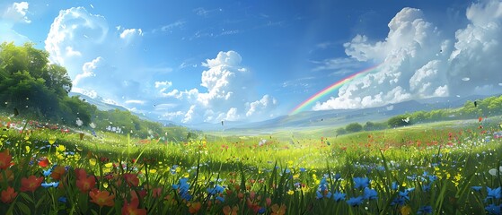 Beautiful Blue Skies with Nature, Moon ,Cloud ,Beach scenery, Tree, night -Anime concept Background