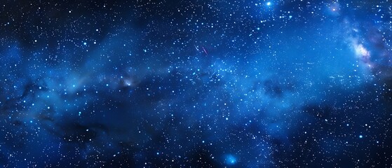 Obraz premium Beautiful Blue Skies with Nature, Moon ,Cloud ,Beach scenery, Tree, night -Anime concept Background