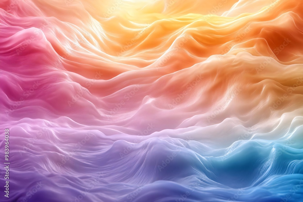 Aufkleber a vibrant abstract wave design featuring a blend of warm and cool colors, creating a mesmerizing vis